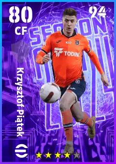 Krzysztof Piatek eFootball 2026 player card — 80 OVR CF
