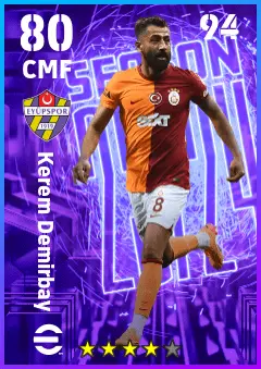 Kerem Demirbay eFootball 2026 player card — 80 OVR CMF