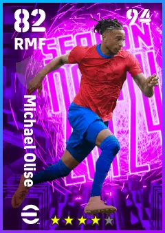 Michael Olise eFootball 2026 player card — 82 OVR RMF