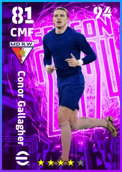 Conor Gallagher eFootball 2026 player card — 81 OVR CMF