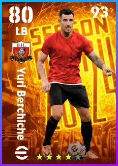 Yuri Berchiche eFootball 2026 player card — 80 OVR LB