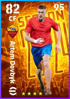 Artem Dovbyk eFootball 2026 player card — 82 OVR CF