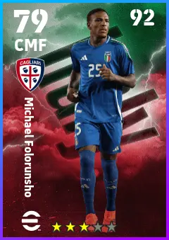 Michael Folorunsho eFootball 2026 player card — 79 OVR CMF