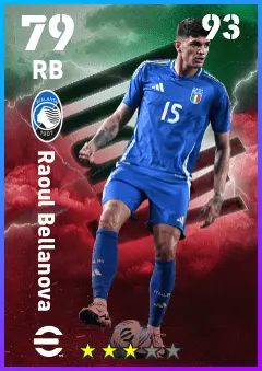 Raoul Bellanova eFootball 2026 player card — 79 OVR RB