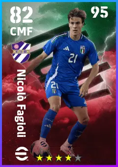 Nicolo Fagioli eFootball 2026 player card — 82 OVR CMF