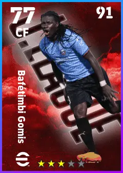 Bafetimbi Gomis eFootball 2026 player card — 77 OVR CF