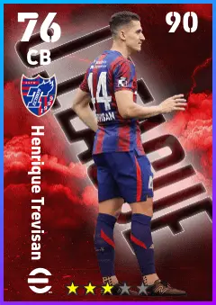 Henrique Trevisan eFootball 2026 player card — 76 OVR CB