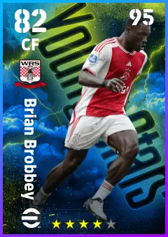 Brian Brobbey eFootball 2026 player card — 82 OVR CF