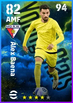 Alex Baena eFootball 2026 player card — 82 OVR AMF
