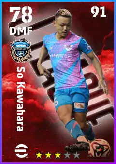 So Kawahara eFootball 2026 player card — 78 OVR DMF