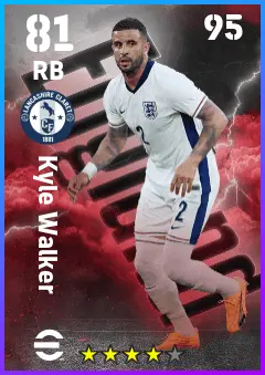 Kyle Walker eFootball 2026 player card — 81 OVR RB