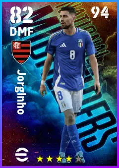 Jorginho eFootball 2026 player card — 82 OVR DMF