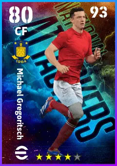 Michael Gregoritsch eFootball 2026 player card — 80 OVR CF