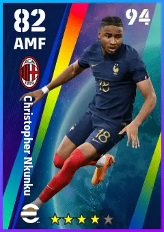 Christopher Nkunku eFootball 2026 player card — 82 OVR AMF