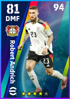 Robert Andrich eFootball 2026 player card — 81 OVR DMF