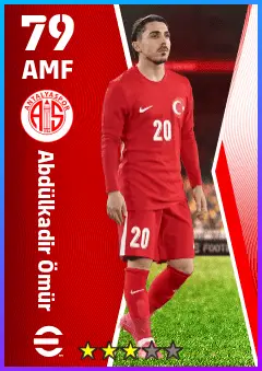 Abdulkadir Omur eFootball 2026 player card — 79 OVR AMF