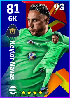 Keylor Navas eFootball 2026 player card — 81 OVR GK