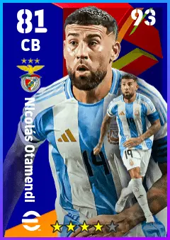 Nicolas Otamendi eFootball 2026 player card — 81 OVR CB