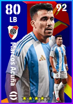 Marcos Acuna eFootball 2026 player card — 80 OVR LB