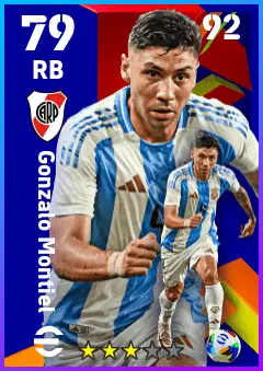 Gonzalo Montiel eFootball 2026 player card — 79 OVR RB