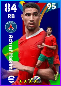 Achraf Hakimi eFootball 2026 player card — 84 OVR RB