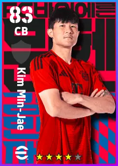 Kim Min-Jae eFootball 2026 player card — 83 OVR CB