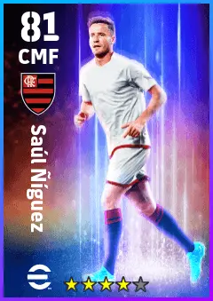 Saul Niguez eFootball 2026 player card — 81 OVR CMF