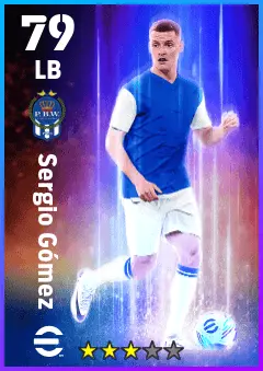 Sergio Gomez eFootball 2026 player card — 79 OVR LB