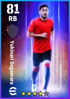 Yukinari Sugawara eFootball 2026 player card — 81 OVR RB