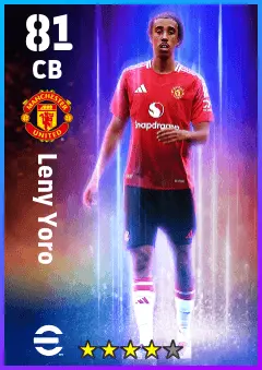 Leny Yoro eFootball 2026 player card — 81 OVR CB