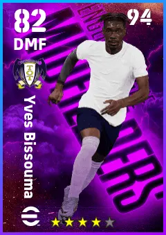 Yves Bissouma eFootball 2026 player card — 82 OVR DMF