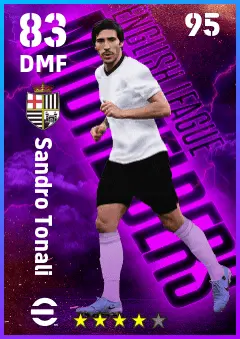Sandro Tonali eFootball 2026 player card — 83 OVR DMF