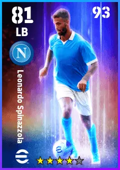 Leonardo Spinazzola eFootball 2026 player card — 81 OVR LB