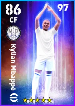 Kylian Mbappe eFootball 2026 player card — 86 OVR CF