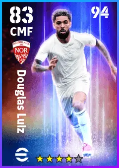 Douglas Luiz eFootball 2026 player card — 83 OVR CMF
