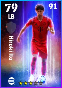Hiroki Ito eFootball 2026 player card — 79 OVR LB