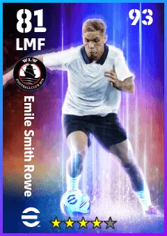 Emile Smith Rowe eFootball 2026 player card — 81 OVR LMF