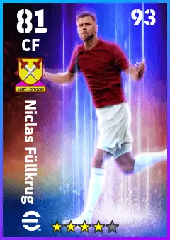 Niclas Fullkrug eFootball 2026 player card — 81 OVR CF