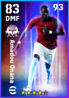 Amadou Onana eFootball 2026 player card — 83 OVR DMF