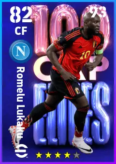 Romelu Lukaku eFootball 2026 player card — 82 OVR CF