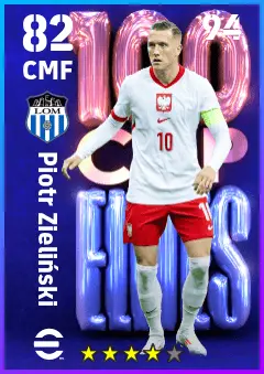 Piotr Zielinski eFootball 2026 player card — 82 OVR CMF
