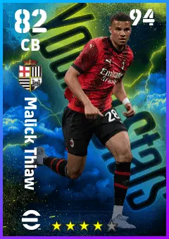 Malick Thiaw eFootball 2026 player card — 82 OVR CB