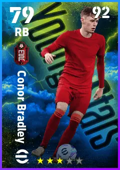 Conor Bradley eFootball 2026 player card — 79 OVR RB