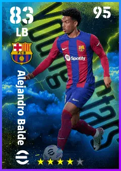 Alejandro Balde eFootball 2026 player card — 83 OVR LB