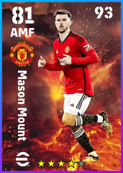 Mason Mount eFootball 2026 player card — 81 OVR AMF