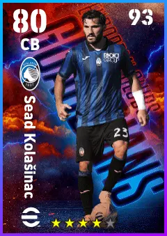 Sead Kolasinac eFootball 2026 player card — 80 OVR CB