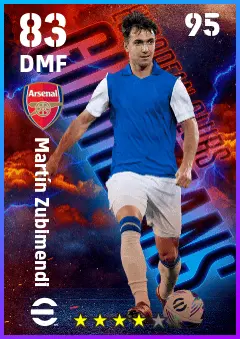 Martin Zubimendi eFootball 2026 player card — 83 OVR DMF