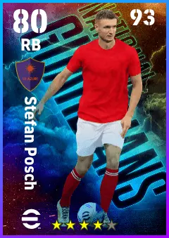 Stefan Posch eFootball 2026 player card — 80 OVR RB