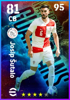 Josip Sutalo eFootball 2026 player card — 81 OVR CB