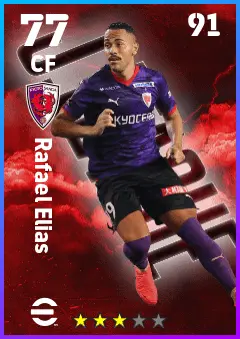 Rafael Elias eFootball 2026 player card — 77 OVR CF